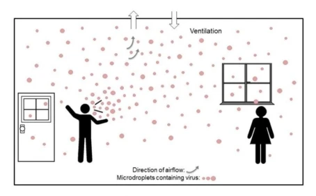 Schema aus Morawska and Milton 2020