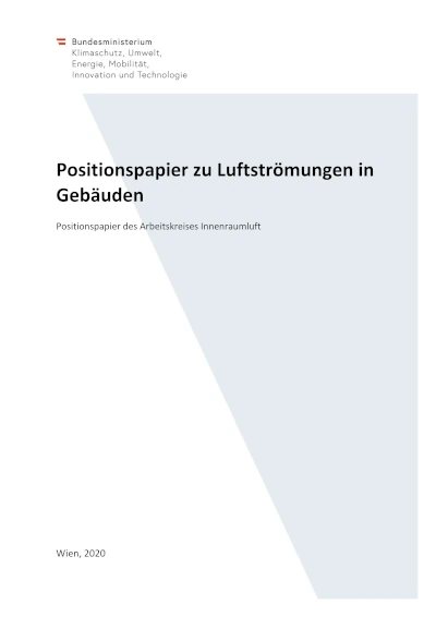 Deckblatt Positionspapier Luftströmungen